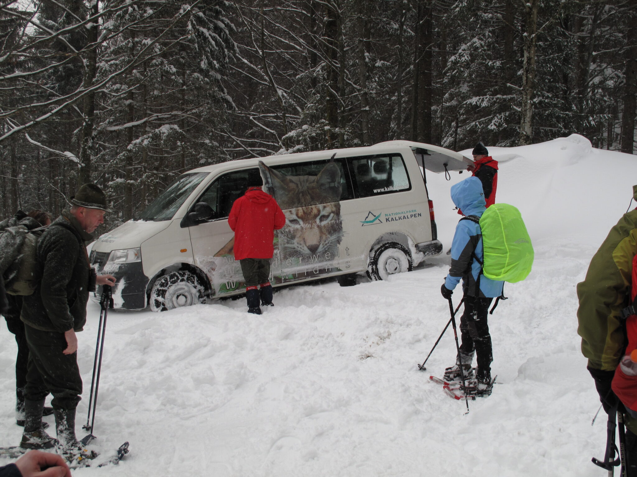 Ankunft im tiefen Schnee Ankunft im tiefen Schnee