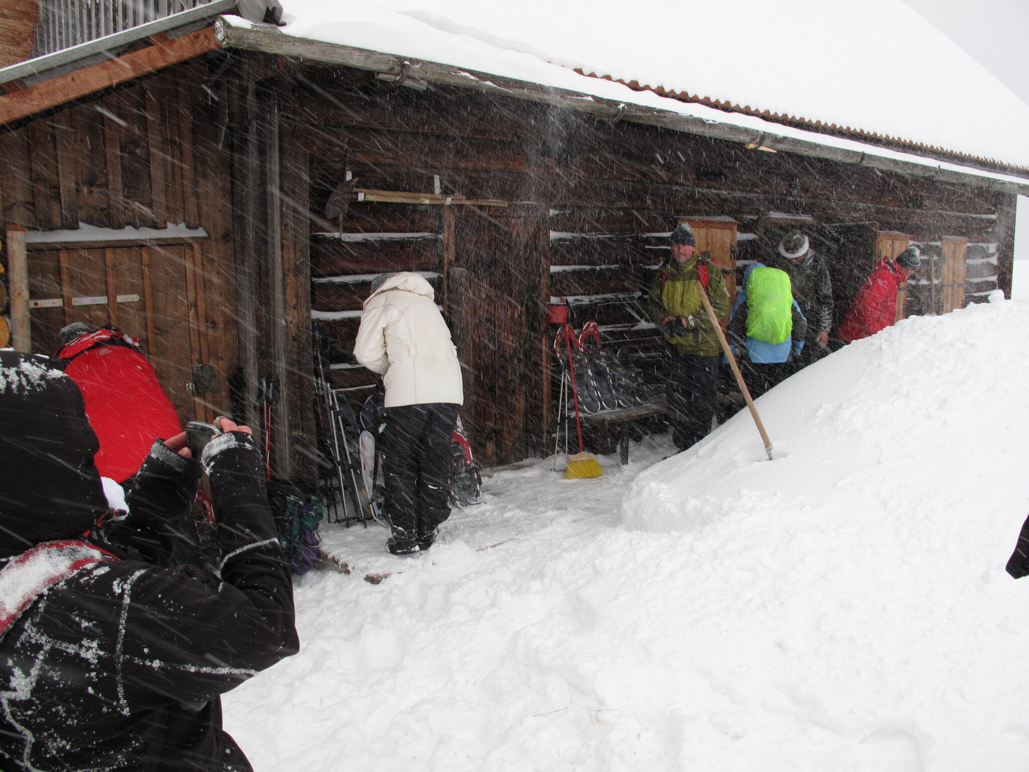 Ankunft an der Hütte Ankunft an der Hütte